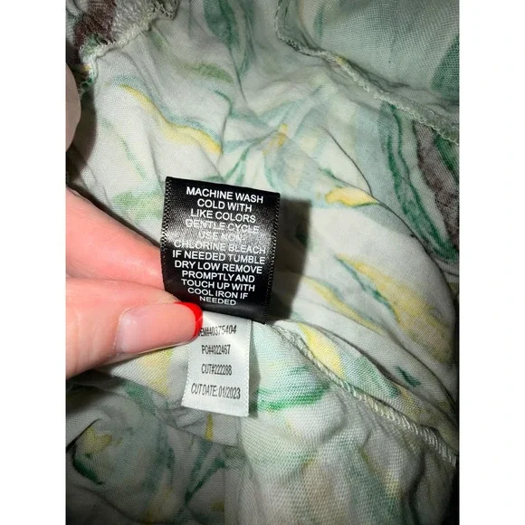 Torrid Womens Plus Size 2 Tropical Palm Leaf Smocked Strapless Midi Dress - Picture 11 of 11